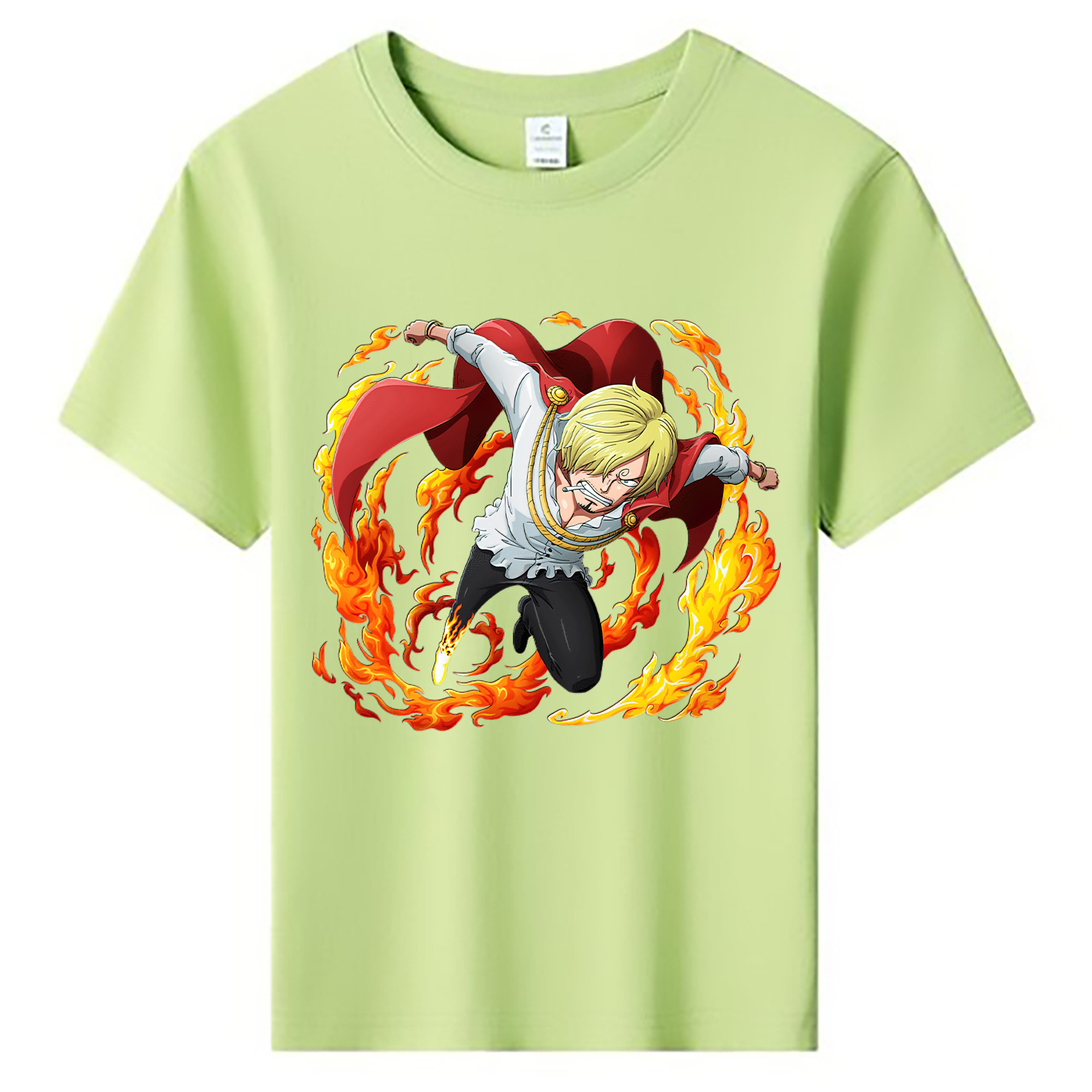 （画像用） ワンピース サンジ ONE PIECE Sanji 綿100％キッズTシャツ（フロントプリント）